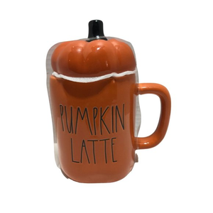 RaeDunn Halloween 2021 Orange Pumpkin Latte Mug Pumpkin Topper fall Thanksgiving